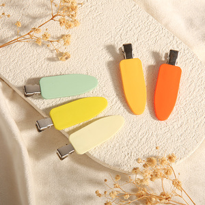 En gros Pinces à <span class=keywords><strong>cheveux</strong></span> plates sans pli, Pinces à <span class=keywords><strong>frange</strong></span> mates sans pli, Pinces de maquillage, Épingles de coiffure ovales couleur bonbon pour femmes et filles - Product Image 6