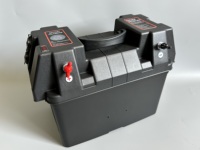 Caja de Plástico DC12V 24V con Puertos USB y Encendedor, Caja de Batería con Accesorios de Alimentación para Exteriores