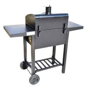 GS EN1860 LFGB al aire libre hogar jardín patio trasero carrito ahumador barbacoa parrilla chimenea carbón barbacoa parrilla con mesa auxiliar - Product Image 6