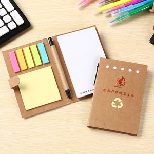 JW1774 Custom Combination <b>Sticky</b> <b>Notes</b> Notebook Promotional Gifts Printed Memo Pad with Pen - Product Image 4