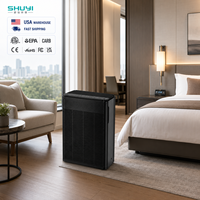 Purificateur d'air HEPA H13 prêt à l'emploi pour grandes pièces, chambre, salon, espaces pour animaux domestiques, avec faible niveau sonore, verrouillage enfant et certifications ETL EPA CARB UKCA