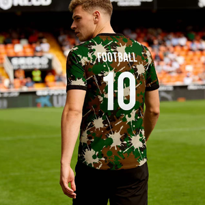 カスタムロゴサッカーユニフォーム速乾迷彩カラー フットボールユニフォームTシャツ スポーツTシャツ ジャージ サマーサッカーアウターウェア - Product Image 2