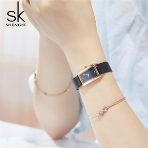 Shengke Women <strong>Watches</strong> Fashion Geneva Designer Ladies <strong>Watch</strong> Luxury Brand <strong>Rectangle</strong> Quartz Gold Wrist <strong>Watch</strong> Luxury Gifts for Women - Product Image 2