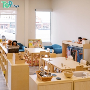 Ensemble de meubles d'école Montessori pour la maternelle, table et chaises en bois écologiques, centre d'apprentissage, garderie, salle de classe, usage domestique - Product Image 1