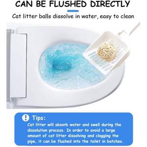 SKY-TOUCH Litière pour chat Tofu Amidon naturel de qualité supérieure Agglutination rapide Flushable Ultra absorbant non parfumé Sans poussière Faible suivi - Product Image 6