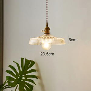 Lustre moderne en laiton et verre clair, suspension ronde de plafond pour salle à manger, bar, restaurant - Product Image 6