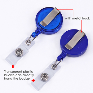 Clip para Tarjetas de Identificación Foska, Fácil de Usar, Extensible hasta Aproximadamente 65 cm, Colorido, con Carrete Retráctil para Sujetar Tarjetas de Identificación - Product Image 4