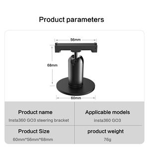 Reemplazo 360 Twist Sticky Base Magnet Pivot Stand Montaje de liberación rápida Cámara DE ACCIÓN <span class=keywords><strong>Insta</strong></span> Go3 Accesorios para Insta360 Go 3 - Product Image 4