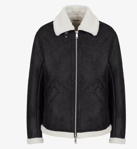 Top Selling New Arrival <b>Men's</b> Genuine <b>Leather</b> <b>Jacket</b> Zipper Closure Turn Down Collar Solid Black Regular Fit Autumn Outerwear - Product Image 1