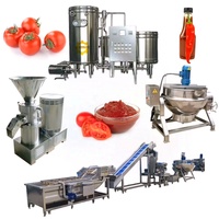Automatische Industriële Ketchup Saus Productie Groentefruit Jam Maker Tomatenpuree Verwerkingslijn