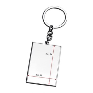 Portachiavi rettangolare in acciaio inossidabile con design cavo per l'uso quotidiano - Product Image 2