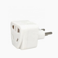 Adaptateur de prise avec porte de sécurité EURO CN AU USA EU vers Suisse, 3 broches