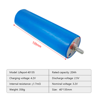 Batterie cylindrique LiFePO4 de qualité A 40135 C40 3.2V 20Ah 15Ah 33140 pour vélo électrique, scooter, stockage solaire