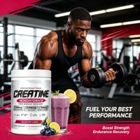 Myrtille Citron Créatine Monohydrate Poudre avec HMB et 4Electrolytes 60 Portions pour la Force d'Hydratation et de Récupération