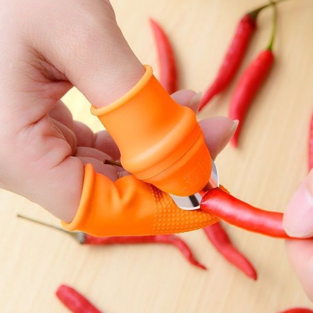 MU Trim Tools Plants Vegetable Finger Picker Thumb Knife Cutter Glove Garden Silicone Thumb Knife Finger Protector Popular
