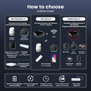 Alexa tuya Wifi lithium có thể sạc lại pin hoạt động nhà thông minh điều khiển từ xa cơ giới con lăn Shades Rèm cho cửa sổ - Product Image 2