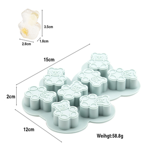 Moule à glaçons en silicone en forme d'ours en peluche pour boissons froides <span class=keywords><strong>au</strong></span> café, <span class=keywords><strong>au</strong></span> <span class=keywords><strong>lait</strong></span> et <span class=keywords><strong>au</strong></span> thé, moule à crème glacée - Product Image 3