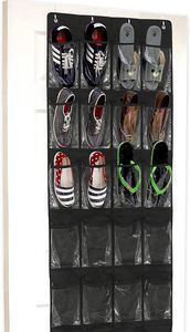 24 Pockets Clear Over the Door Hanging Shoe Organizer for Shoes and Kids Toy Closet Storage Holder - Product Image 2