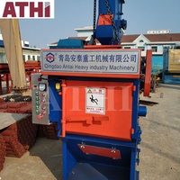 Machine de sablage rotative ATHI Q36 à commande PLC, équipement de sablage à billes d'acier, moteur personnalisable, puissance facilement ajustable