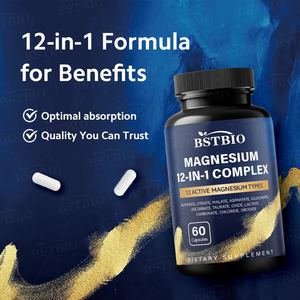 BSTBIO OEM/ODM Suplementos <span class=keywords><strong>de</strong></span> complejo <span class=keywords><strong>de</strong></span> <span class=keywords><strong>magnesio</strong></span> con <span class=keywords><strong>citrato</strong></span> <span class=keywords><strong>de</strong></span> glicinato 12 en 1 Cápsulas <span class=keywords><strong>de</strong></span> <span class=keywords><strong>magnesio</strong></span> - Product Image 5
