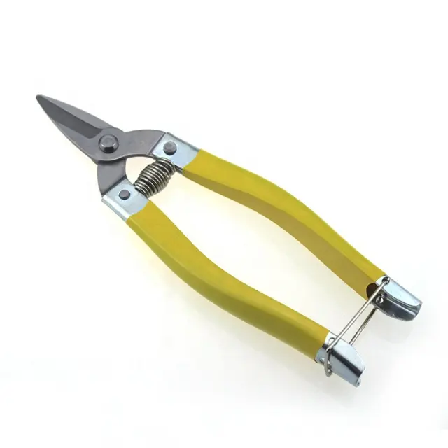 Hot Bypass Pruning Shear With Safety Lock Garden Scissors Stainless Steel Garden Scissors With PVC Non-slip Sleeve