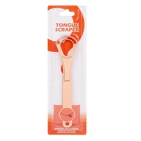 Nettoyeur de langue double couche en or rose Prévention de la mauvaise haleine Grattoir de langue pour la santé bucco-dentaire