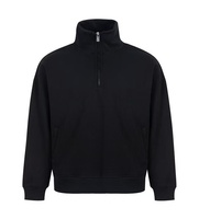 Sweat-shirt à col montant zippé 1/4 personnalisé 100 % coton coupe oversize pour homme