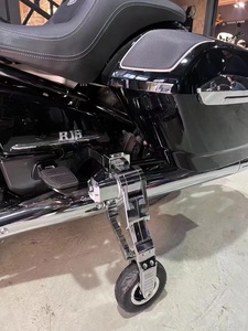 Soporte auxiliar de estacionamiento para motocicleta de acero cromado 2005 GL1800, con ruedas anticaída Flex para arranque y conducción. - Product Image 3