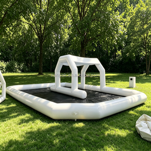 Pista de Carreras Inflable Blanca Personalizada <span class=keywords><strong>para</strong></span> Autos de Choque, Pista de PVC <span class=keywords><strong>para</strong></span> Juegos en Interiores y Exteriores, <span class=keywords><strong>para</strong></span> Alquiler en Eventos y Fiestas - Product Image 1