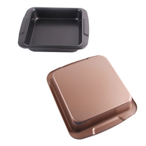 ถาดอบขนมปังเหล็กกล้าคาร์บอนทรงสี่เหลี่ยม สีเทาทอง เคลือบสารกันติด ใช้กับเตาอบได้ - Product Image 3