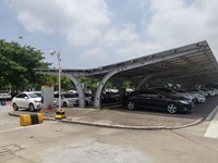 Abri de voiture Structure solaire Garages PV Abri de voiture solaire Support de rayonnage Kit structurel en alliage d'aluminium Abri de voiture de montage