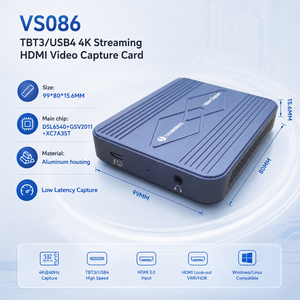Carte de capture <span class=keywords><strong>vidéo</strong></span> VS086 Thunderbolt 4 3 USB4 4K 60Hz HDMI avec sortie en boucle, VRR, HDR, faible latence pour PS5, Xbox, PC, streaming - Product Image 1