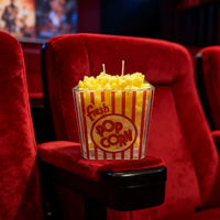 Bougie de pop-corn créative personnalisée faite à la main bougie de cire de soja parfumée cadeau d'anniversaire de Noël bougie en forme de nourriture pour les cadeaux de fête