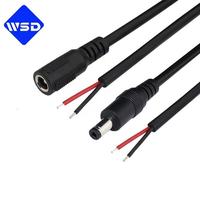 Câble d'alimentation DC pour autoradio, faisceau de câbles audio, 5,5x2,1 mm, âme en cuivre pur, 12V 24V, mâle-femelle