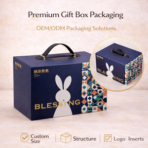 Caja de regalo de cierre magnético de doble puerta de lujo personalizada, mango de cinta de doble capa, materiales reciclados para embalaje de pastel de <span class=keywords><strong>luna</strong></span> de Sushi - Product Image 1