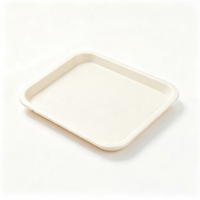 Plateau de service rectangulaire en plastique pour cantine et hôtel, antidérapant, épais, pour la restauration et le stockage des aliments