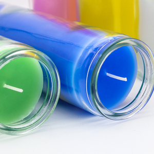 Bougie di candele assortite di 7 giorni con barattolo di vetro per decorazioni di festa commemorativa religiosa veglie preghiere che benedicono la candela della chiesa - Product Image 5