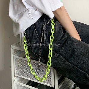 Cadena de <span class=keywords><strong>Pantalones</strong></span> de Moda Hip Hop, Marca de Moda, Acrílico, para Hombre y Mujer, Cadena de Cintura Urbana, Adornos Colgantes - Product Image 2