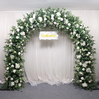 Arrangement floral exclusif Type de corne arc fleur scène cadre floral toile de fond arc de mariage décoration de mariage arc de souffle de bébé