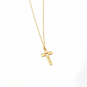 Collar con Colgante de Cruz Cristiana de Latón/Acero Inoxidable, Diseño de Corazón con Versículo de Juan 3:16, Joyería Moderna para Mujer, Superventas - Product Image 6