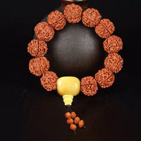 12/16/20 мм 5 Mukhi Rudraksha Mala четки браслет Bodhi Тибетский буддизм Браслет Йога Исцеление молитва Чакры Энергия амулет