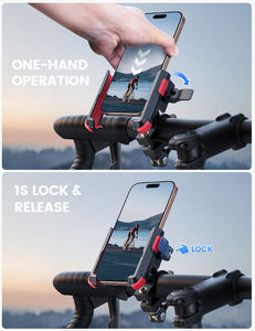 Support de téléphone pour moto Lamicall BP11, fixation rapide 1s, support de vélo, <span class=keywords><strong>pince</strong></span> antidérapante, logo personnalisé OEM - Product Image 3