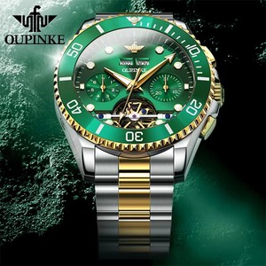 OUPINKE – montre de luxe pour hommes, automatique, mécanique, étanche à 50M, en acier inoxydable, Design squelette Tourbillon, Reloj - Product Image 6