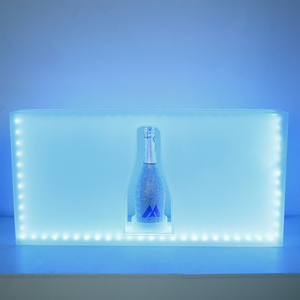 Modern <b>LED</b> Bottle Display Shelf with Glossy Finish for Decoration - Product Image 1