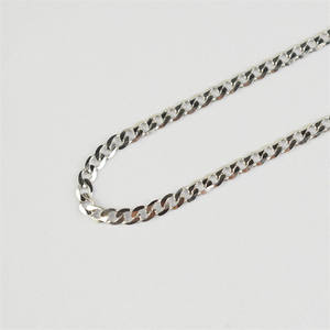 Cadena <span class=keywords><strong>de</strong></span> moda Chapado en platino <span class=keywords><strong>Cuba</strong></span> Hip Hop Unisex mujer collar joyería 925 Plata colgante collares MST enlace cadena vida diaria - Product Image 4