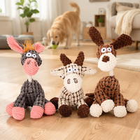 Jouet pour chien en peluche en forme d'âne, résistant aux morsures et pour le nettoyage des dents, jouet en peluche avec son BB