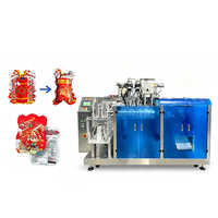 Volledig automatische dubbele output machine voor het verpakken van voorgevormde zakjes voor de productie van popzakjes