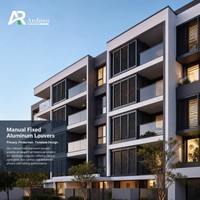 Panneaux à lamelles fixes en alliage d'aluminium 6063 décoratifs modernes pour l'ombrage des balcons extérieurs et la décoration des façades de bâtiments