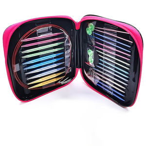 Ensemble d'aiguilles à tricoter avec boucle de tricot en aluminium coloré, clip de changement de cordon détachable - Product Image 2