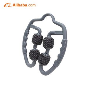 Rolo de massagem fitness para braço, perna, pescoço, músculo, ioga, pilates, relaxamento, 4 rodas em formato de u - Product Image 3